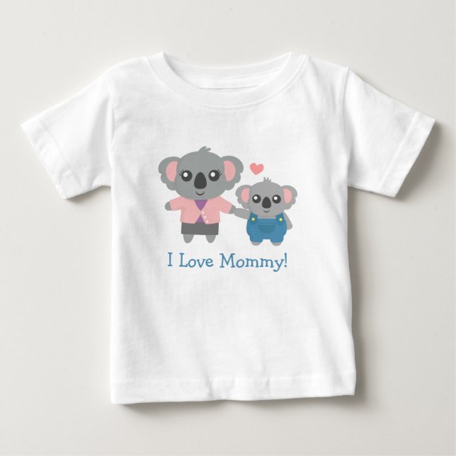 Söt Koala Björn Mamma och Barn Tröja (Framsida)