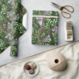 Söt Koala Björnar Inpackningspapper Presentpapper