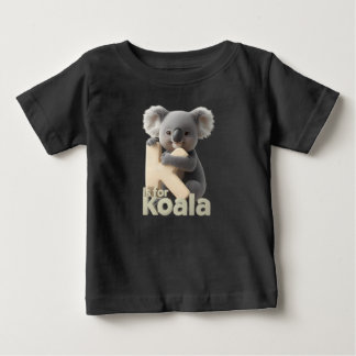 Söt Koala Bokstav K Barn T-Shirt | Djuralfabetet