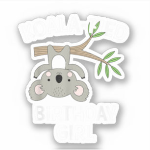 Söt Koala Födelsedagsflicka Roligt Skämt Present Klistermärken