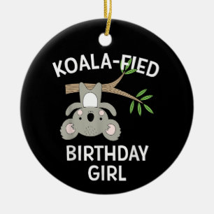 Söt Koala Födelsedagsflicka Roligt Skämt Presente Julgransprydnad Keramik