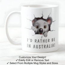 Söt koala i en mugg! Nyhet för koalafantast Svart