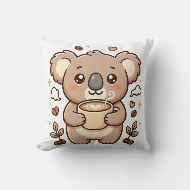Söt Koala Kaffeekastkudde Kudde (Framsida)