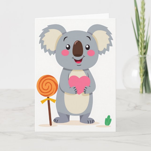 Söt Koala Kärlekskort Kort (Framsida)