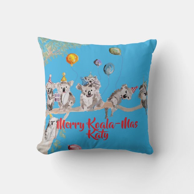 Söt Koala Koalas God Jul Koala-mus Flickor Kudde (Framsida)