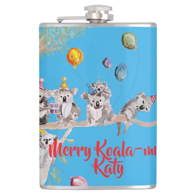 Söt Koala Koalas God Jul Koala-mus Tjejer Fickplunta (Framsidan)