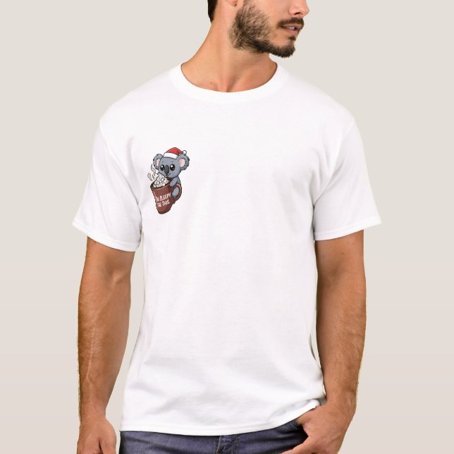 Söt koala som bär tomteluva t shirt (Framsida)