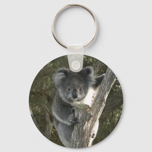 Söt koala som klättrar i ett träd nyckelring (Framsida)