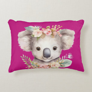 Söt Koala Varm Rosa Prydnadskudde