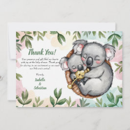 Söt Koalabebis Och Koalamor Tackkort Inbjudningar