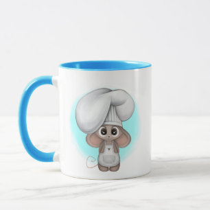 Söt kock, lägg till monogram mugg