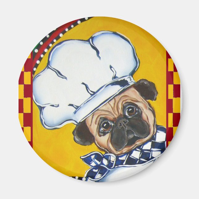 Söt kock Puggle Magnet (Framsidan)