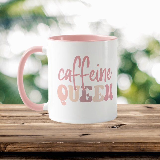 Söt koffeine Queen ord art Mugg (Skapare uppladdad)