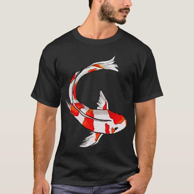 Söt koi-fisk illustration t shirt (Framsida)