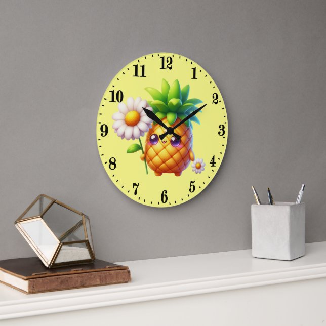 Söt kök för älskare av pineapple  stor klocka (Kontor)