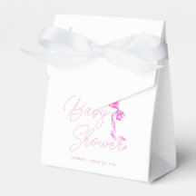 Söt Kokett Rosa Fluga Elegant Bebis Shower