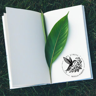 Söt kolibri Anpassat namn bibliotek bok Stämpel
