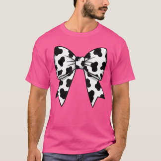 Söt komjölksmönstrad coquettebåge komönster för kv t shirt