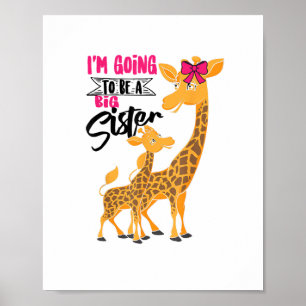 Söt kommer att bli en stor syster giraffer roliga poster