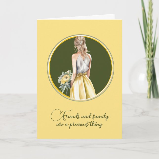 Söt Kommer du att vara min Maid of honor Kort (Framsida)