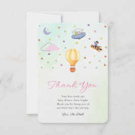 Söt Könsneutral Bebis Shower Tacksamhetskort Tack Kort
