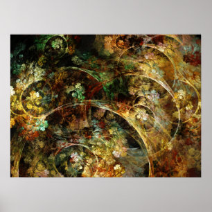 Söt konst för höstabstraktFractal Poster