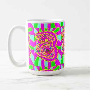 Söt konst patroner runt mosaik kaffemugg