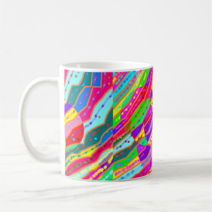Söt konsthandling är lika söt som färg-design kaffemugg