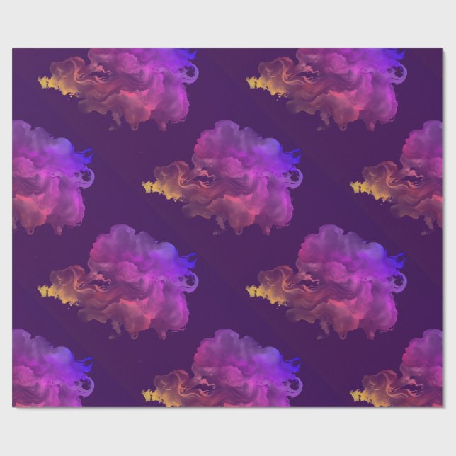 Söt, konstnärlig abstrakt, vattenfärg presentpapper (Platt)