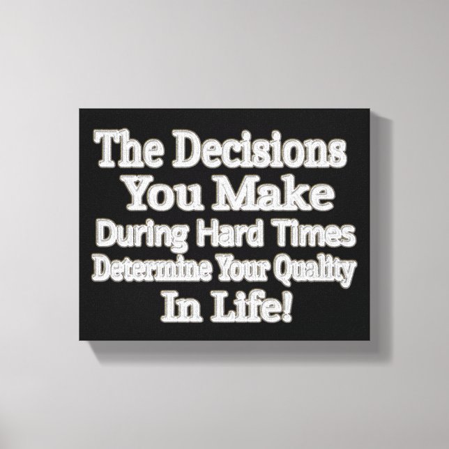 Söt konstnärlig design " Din livskvalitet!" Köp Canvastryck (Framsida)