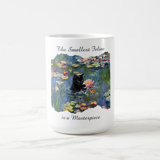 Söt Konstnärlig Katt är en Mästare Katt Kaffemugg (Center)