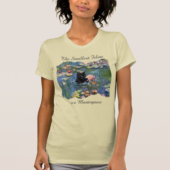 Söt Konstnärlig Katt är en Mästare Katt T Shirt (Framsida)