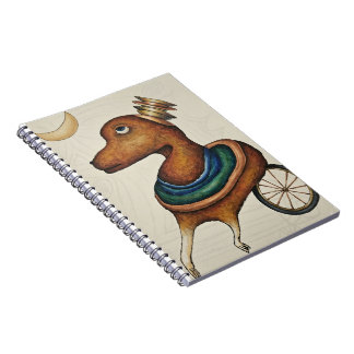 Söt konstnärlig vintage leksak för hundar Spiral Anteckningsbok