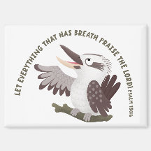 Söt kookaburra prisa Herren bibelvers