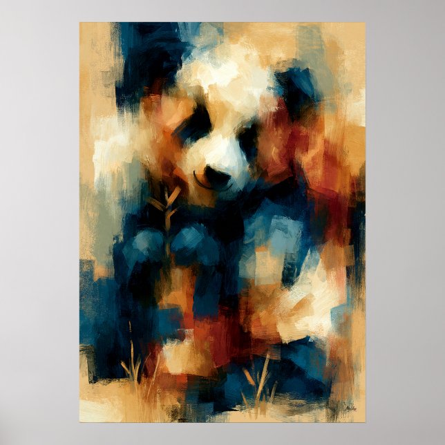 Söt Kopanda Bambu Paus Bebis Panda Kawaii Konst Poster (Framsidan)