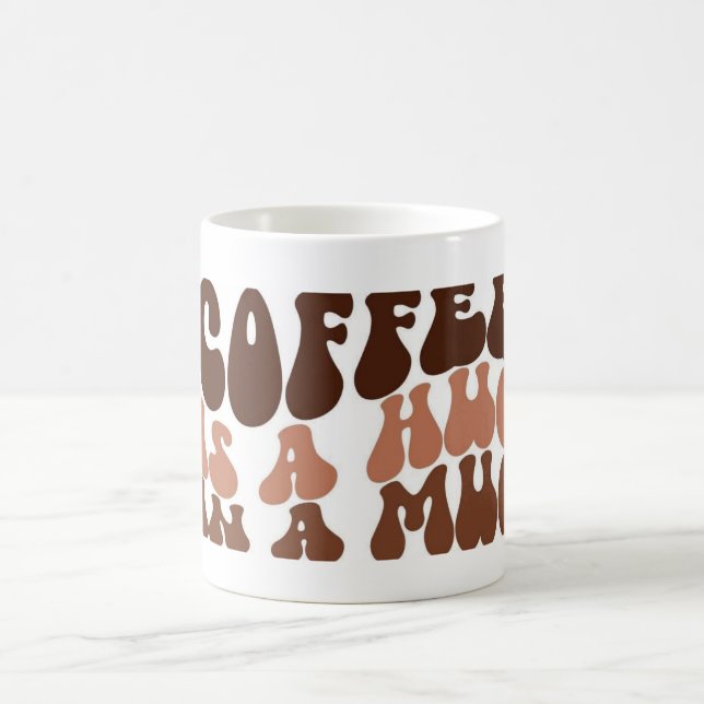 Söt kopp - Kaffe är en kram i en kopp Citat (Center)