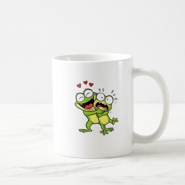 Söt kopp med kärleksfulla grodor (Höger)