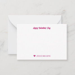 Söt Kopparbåge Pil Hjärtan Rosa Alla Hjärtans Dag Anteckningskort