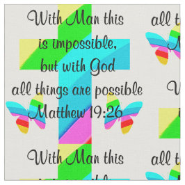 SÖT KOR OCH RAINBOW MATTHEW 19:26 KONSTRUKTION TYG