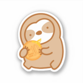 Söt koreansk gatumat Coin Bread Dovendesign Klistermärken