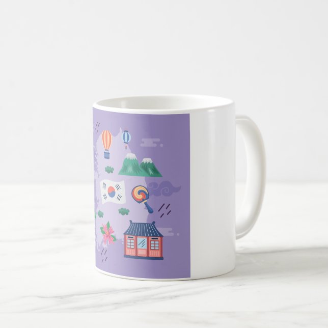 söt koreansk ikon kaffemugg (Framsida höger)
