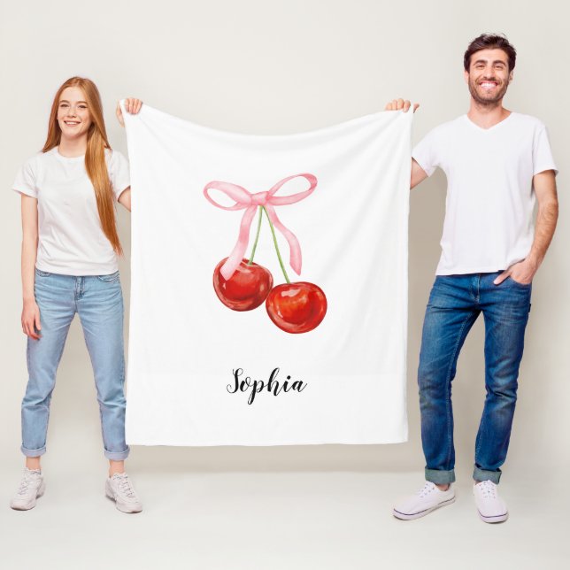 Söt Körsbär Söt Babyfilt Fleecefilt (På plats)