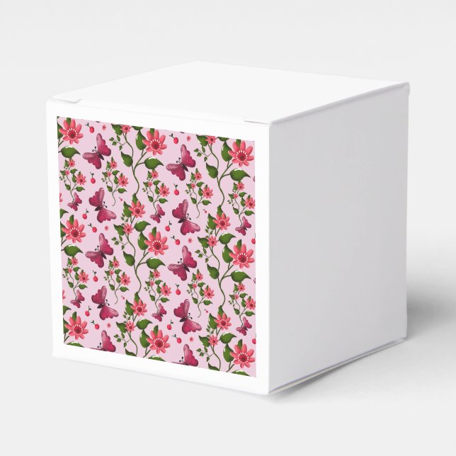 Söt Körsbärsfligmönster, Blank Kawaii Frukt Presentaskar (Framsidan Sidan)