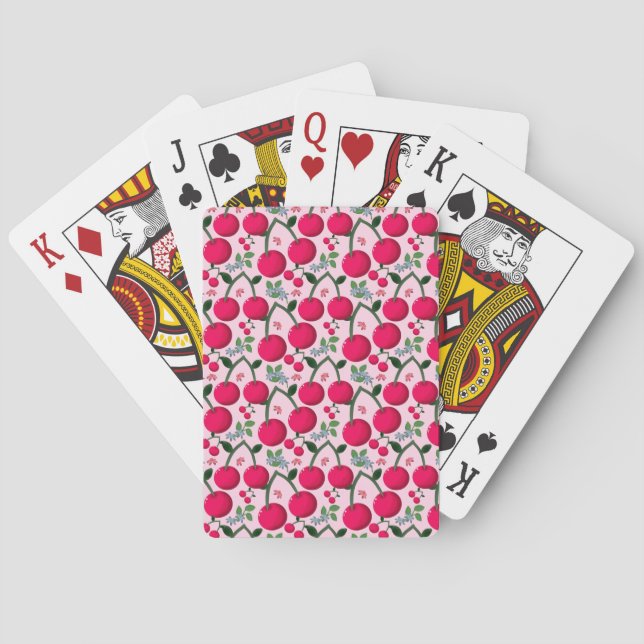 Söt Körsbärsmönster, Blank Kawaii Frukt Casinokort (Baksidan)