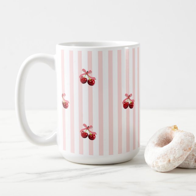 Söt körsbärsmugg kaffemugg (Med munk)