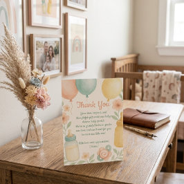 Söt kort för tack efter baby shower