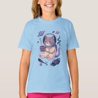 Söt Kosmisk Kattkonst | Meowstronaut Bränsle Mugg T Shirt