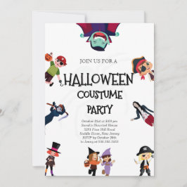 Söt kostym Halloween-fest-inbjudan Inbjudningar