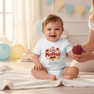 Söt köttbulle Spaghetti Baby Första födelsedag T Shirt