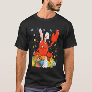 Söt kräfta kaninöron påskägg korg Glad T Shirt